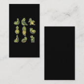 Cute Yoga Turtle Zee Dierenvriend Visitekaartje (Voorkant / Achterkant)