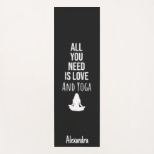 Cute yogamat yogi modern unieke meditatie zwart