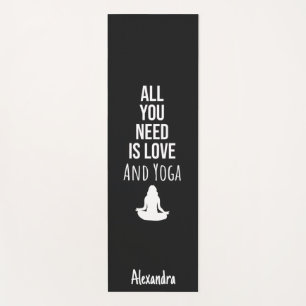Cute yogamat yogi modern unieke meditatie zwart