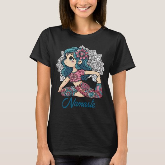 Cute yogameisjes T-shirt (Voorkant)