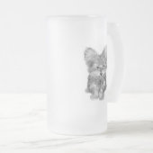 Cute Yorkie Dog Frosted Glass Mok (Voorkant rechts)