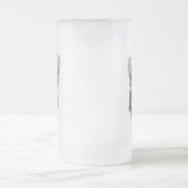 Cute Yorkie Dog Frosted Glass Mok (Center)