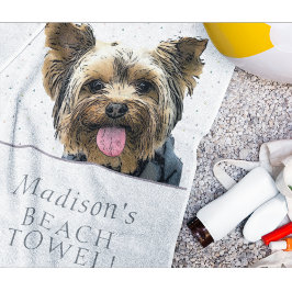 Cute Yorkie Dog Pet Animal Name Pattern Strandlaken