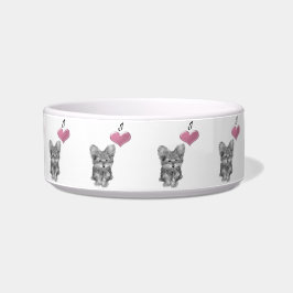 Cute Yorkie Dog Pet Bowl Voerbakje