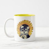 Cute Yorkie Dog Two-Tone Coffee Mok (Links)