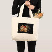 Cute yorkie grote tote bag (Voorkant (product))