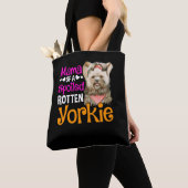 Cute Yorkie houdt van mam Puppy Lover Tote Bag (Dichtbij)