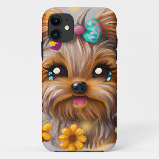 Cute Yorkie Kawaii Puppy Case-Mate iPhone Case (Achterkant)