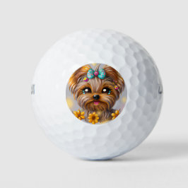 Cute Yorkie Kawaii Puppy Golfballen