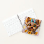 Cute Yorkie Kawaii Puppy Notitieboek (Binnen)