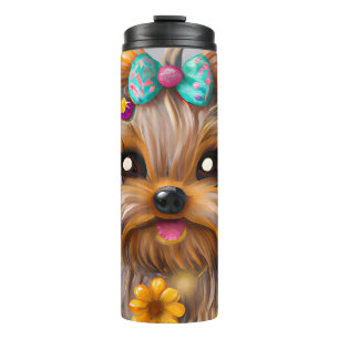 Cute Yorkie Kawaii Puppy Thermosbeker