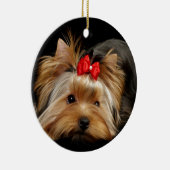 Cute yorkie keramisch ornament (Rechts)