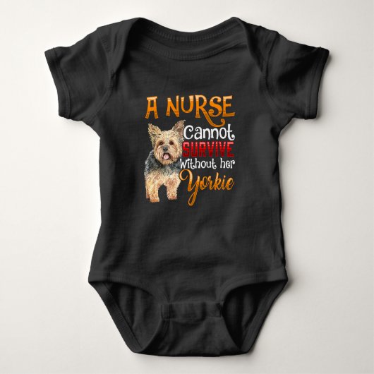 Cute Yorkie liefhebbend zurse Citaat voor Dierenvr Romper (Voorkant)