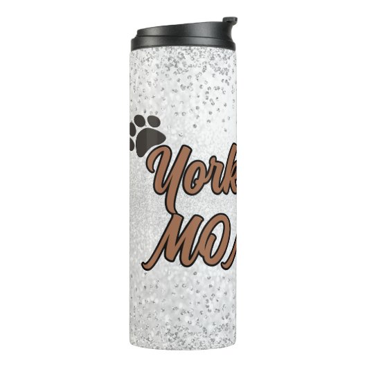 Cute Yorkie mama Thermosbeker (Gedraaid links)