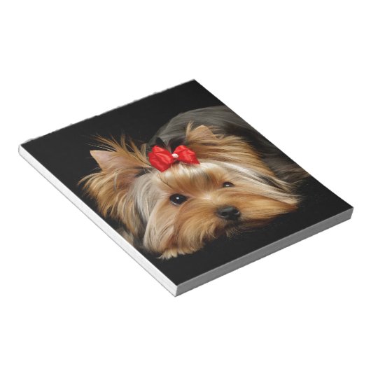 Cute yorkie notitieblok (Schuin)