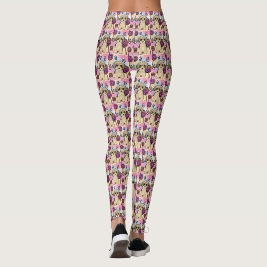 Cute Yorkie Poo Leggings (Achterkant)