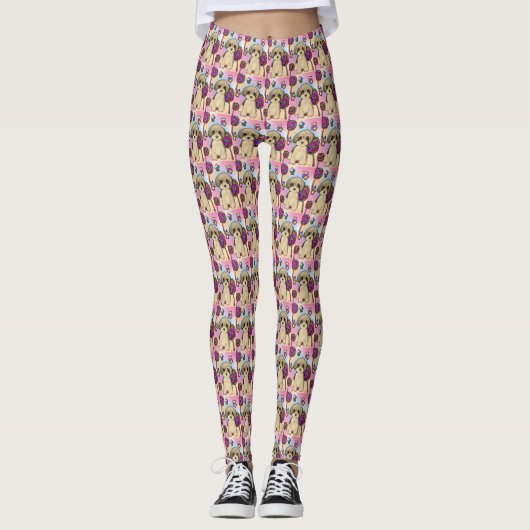 Cute Yorkie Poo Leggings (Voorkant)