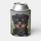 Cute Yorkie Puppy Blikjeskoeler (Blikje Achterkant)