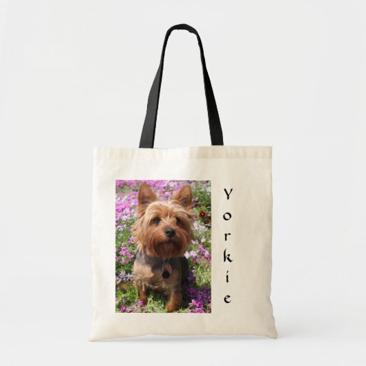Cute Yorkie Puppy Dog mama Yorkshire Terrier Tote Bag (Voorkant)