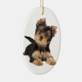 Cute yorkie puppy keramisch ornament (Rechts)