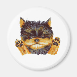 Cute Yorkie Puppy Magneet