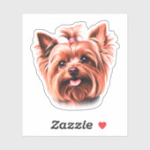 Cute Yorkie Sticker (Vel)