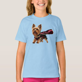 Cute Yorkie Superhelden Kinder T-Shirt