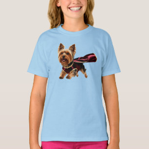 Cute Yorkie Superhelden Kinder T-Shirt