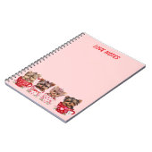 Cute Yorkie Teacup Valentine’s Day Notebook Notitieboek (Linkerzijde)