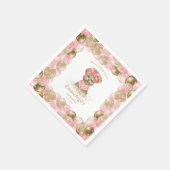 Cute Yorkie Two Cute Balloon Birthday Paper Servet (Hoek)