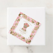 Cute Yorkie Two Cute Balloon Birthday Party Bedankjes Labels (In situ)