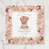Cute Yorkie Two Cute Balloon Birthday Party Bedankjes Labels (Voorkant)