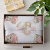 Cute Yorkie Two Cute Balloon Birthday Party Tissuepapier (Geschenk)