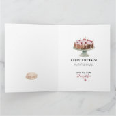 Cute Yorkie Waterverf - Eigen naam Happy Birthday Kaart (Binnen)