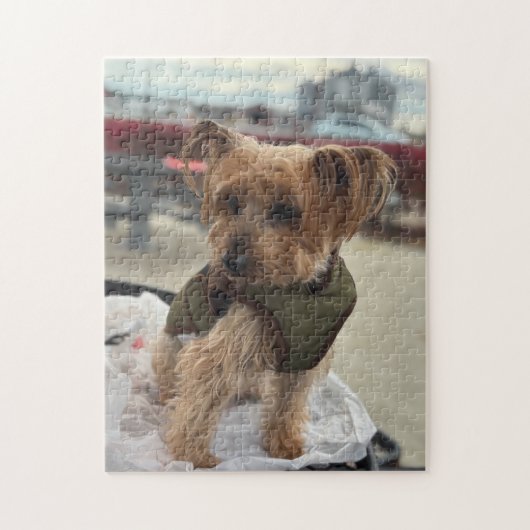 Cute Yorkie / Westie at the Cider Mill Legpuzzel (Verticaal)