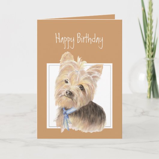 Cute Yorkie, Yorkshire Terrier, Dog, Pet Kaart (Voorkant)