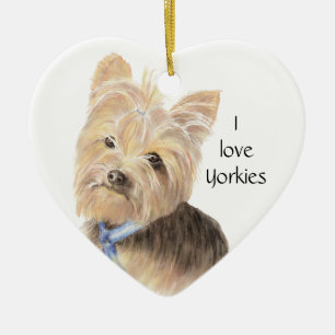 Cute Yorkie, Yorkshire Terrier, Dog, Pet Keramisch Ornament