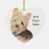 Cute Yorkie, Yorkshire Terrier, Dog, Pet Keramisch Ornament (Achterkant)