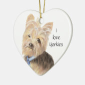 Cute Yorkie, Yorkshire Terrier, Dog, Pet Keramisch Ornament (Links)