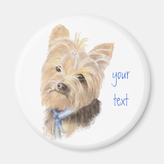 Cute Yorkie, Yorkshire Terrier, Dog, Pet Magneet (Voorkant)