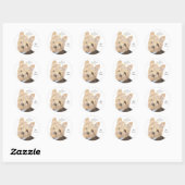 Cute Yorkie, Yorkshire Terrier, Dog, Pet Ronde Sticker (Vel)