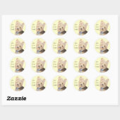 Cute Yorkie, Yorkshire Terrier, Dog, Pet Ronde Sticker (Vel)