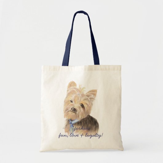 Cute Yorkie, Yorkshire Terrier, Dog, Pet Tote Bag (Voorkant)