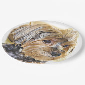 Cute yorkie Yorkshire Terrier Puppy Dog Art Papieren Bordje (Gekanteld)