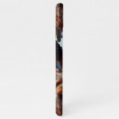 Cute Yorkies Enchanted Winter Snow Garden Drawing iPhone Hoesje (Rechterkant)