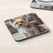 Cute Yorkshire Personalized Beverage Coaster Set Bier Onderzetter (Linkerzijde)