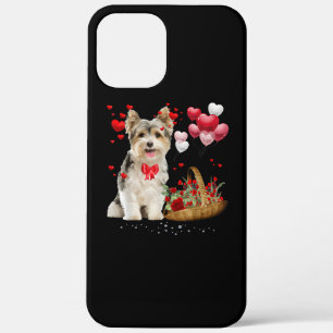 Cute Yorkshire Terrier Balloon Heart Valentine Day Case-Mate iPhone Case