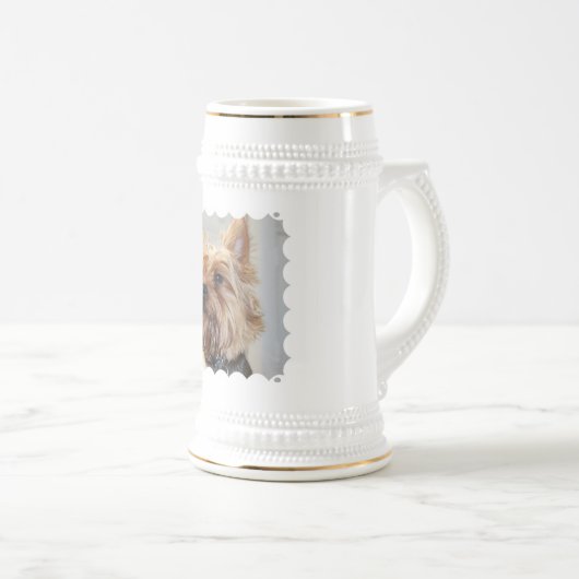 Cute Yorkshire Terrier Beer Stein Bierpul (Voorkant rechts)