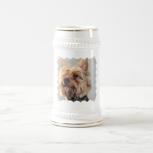 Cute Yorkshire Terrier Beer Stein Bierpul (Center)