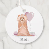 Cute Yorkshire Terrier Birthday Bedankjes Labels (Voorkant)